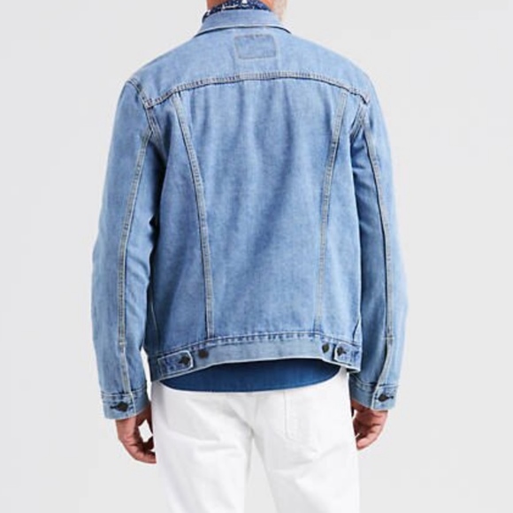 levi light stonewash trucker jacket